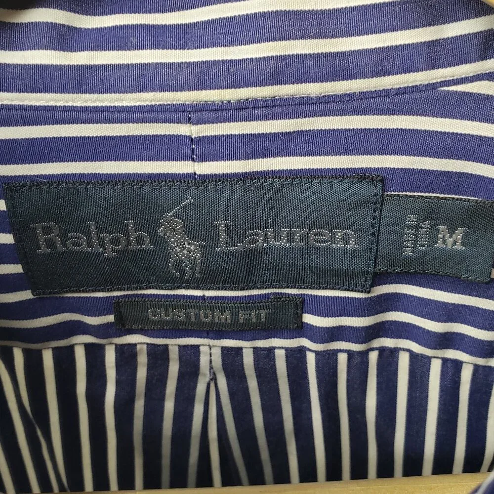 Polo by Ralph Lauren Shirt Men's Pinstripe Button Down Office Color Pony M